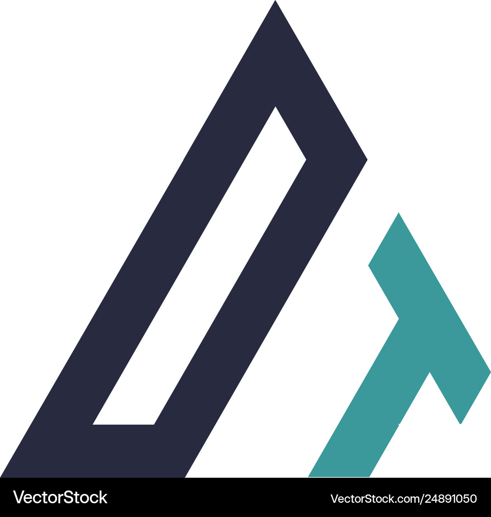Initial letter triangle logo Royalty Free Vector Image