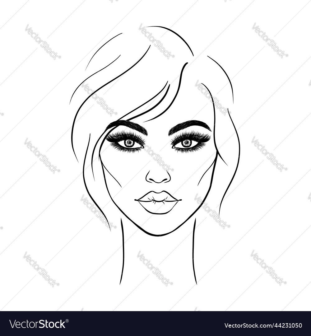 Portrait of young woman Royalty Free Vector Image