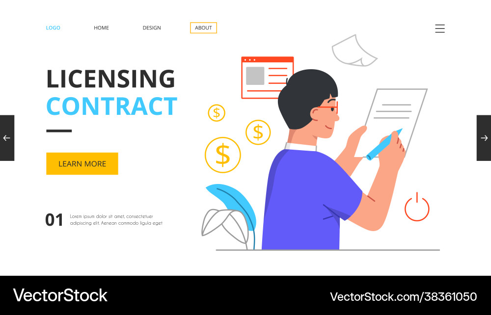 Signing business documents Royalty Free Vector Image