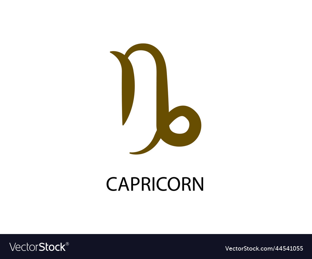 Capricorn symbol of the horoscope Royalty Free Vector Image