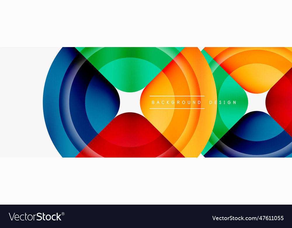 Circle abstract background wallpaper banner Vector Image