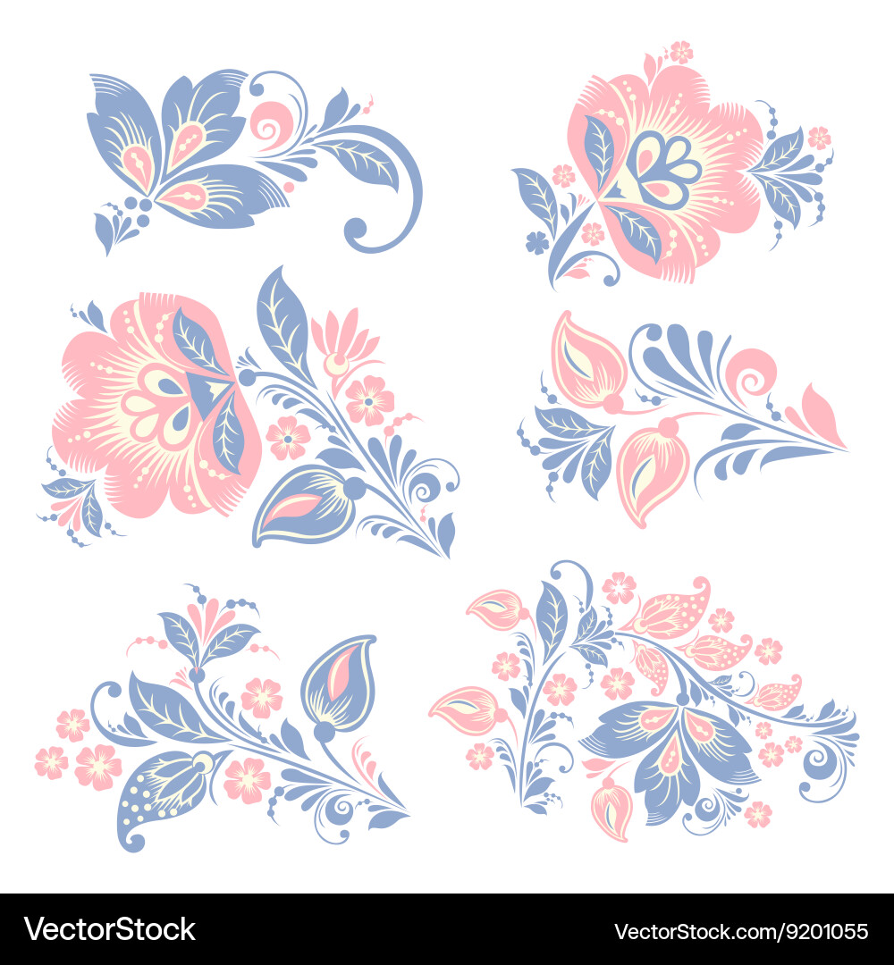 Flower set Royalty Free Vector Image - VectorStock
