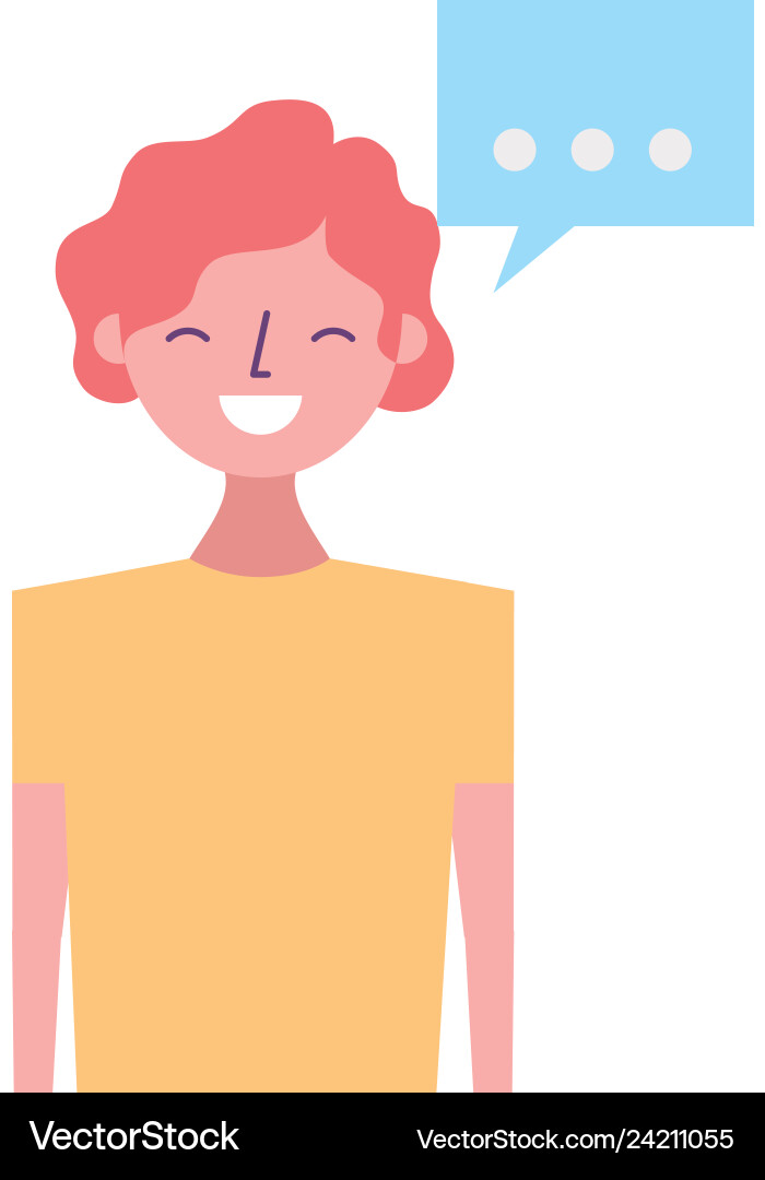 Man speech bubble Royalty Free Vector Image - VectorStock