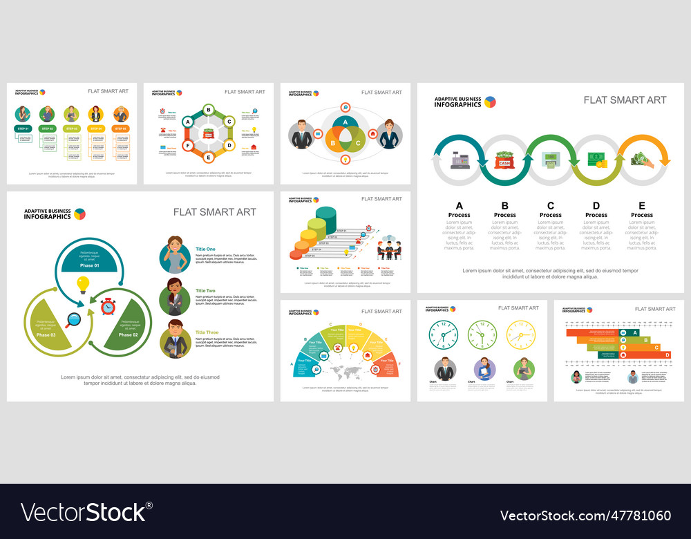 Colorful strategy or logistics concept infographic