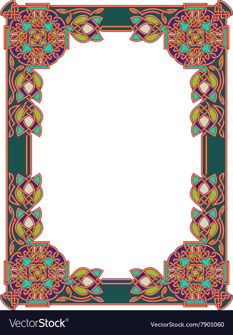 Frame in celtic style Royalty Free Vector Image