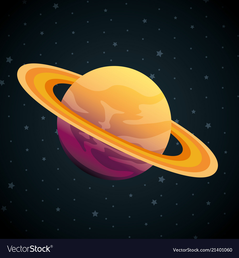 Planet of the solar system scene Royalty Free Vector Image