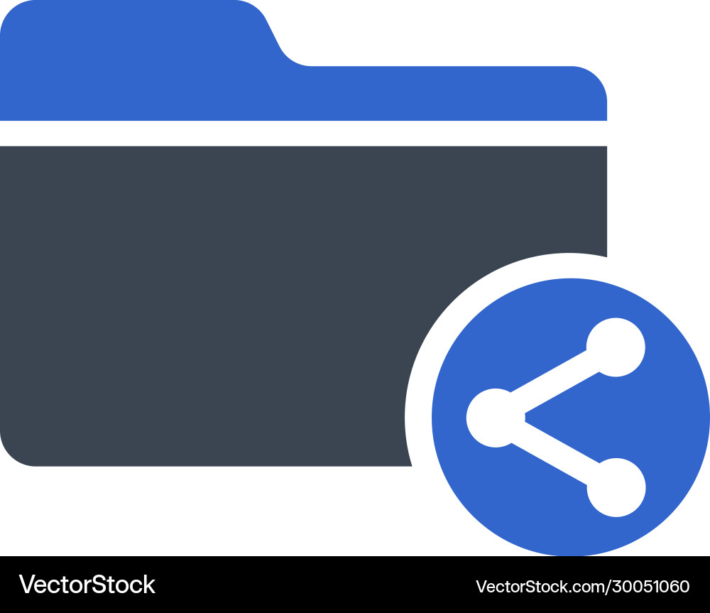 Share folder icon Royalty Free Vector Image - VectorStock