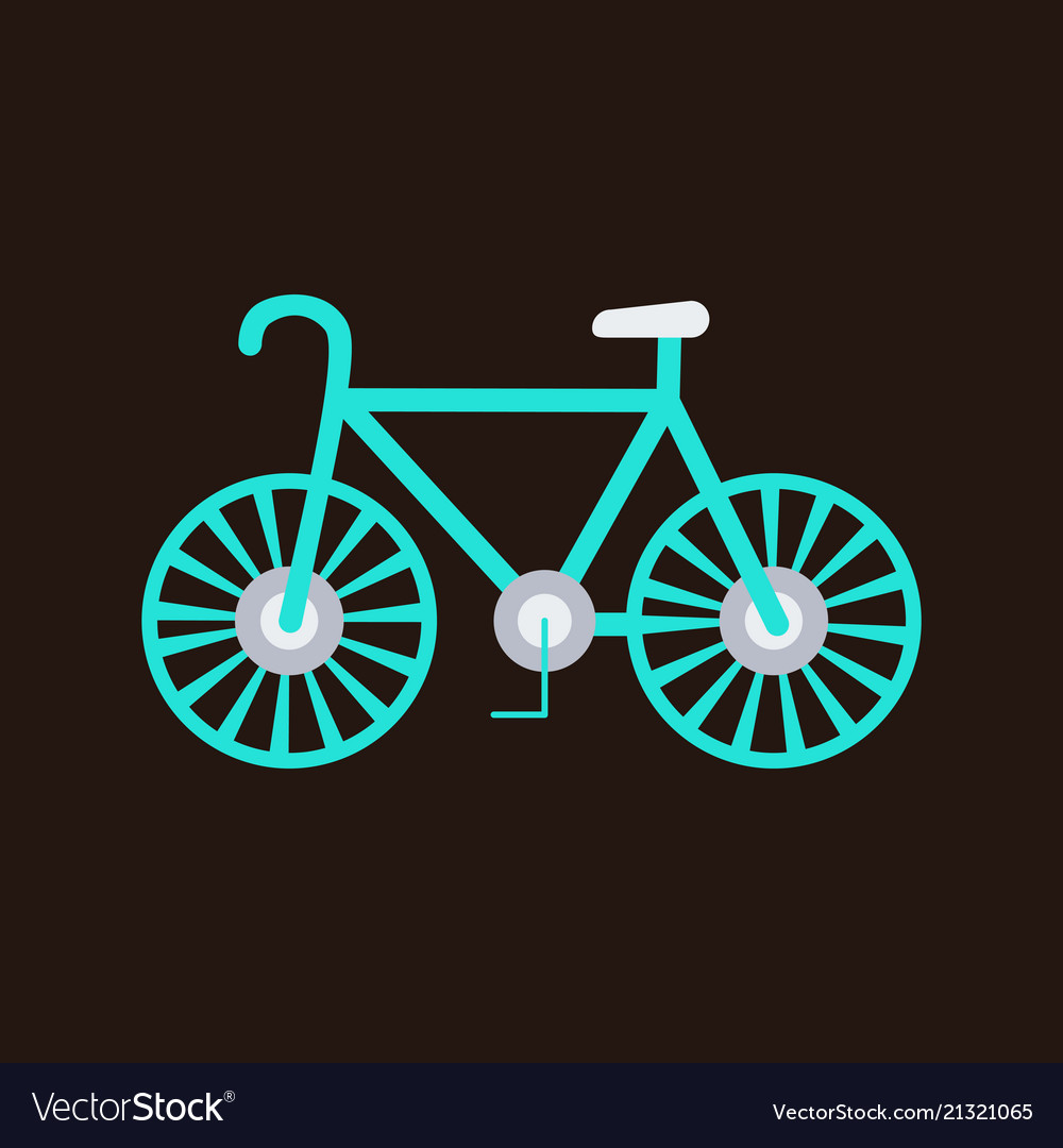 Bike icon flat in black on white background eps 10