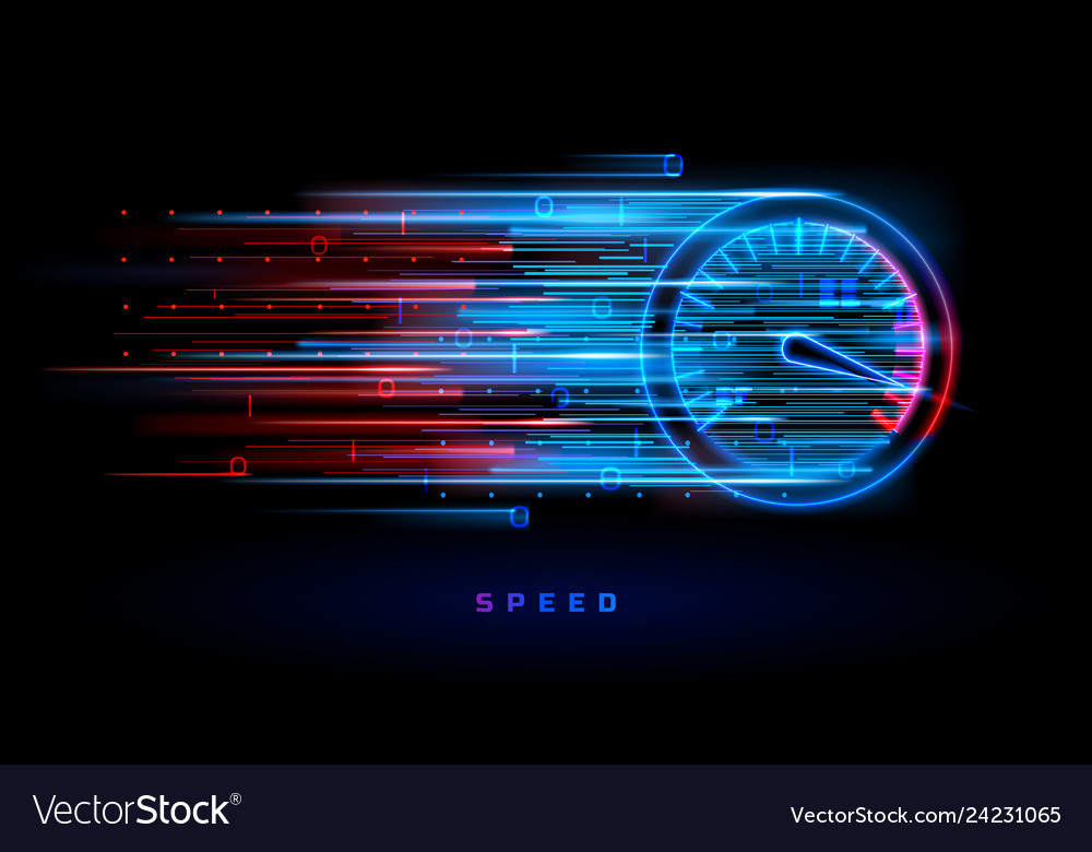 Download progress bar or round indicator of speed vector image Download progress bar or round indicator of speed