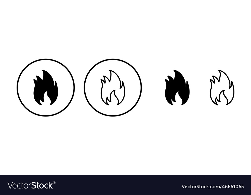 Fire Icon Flame Icon Royalty Free Vector Image