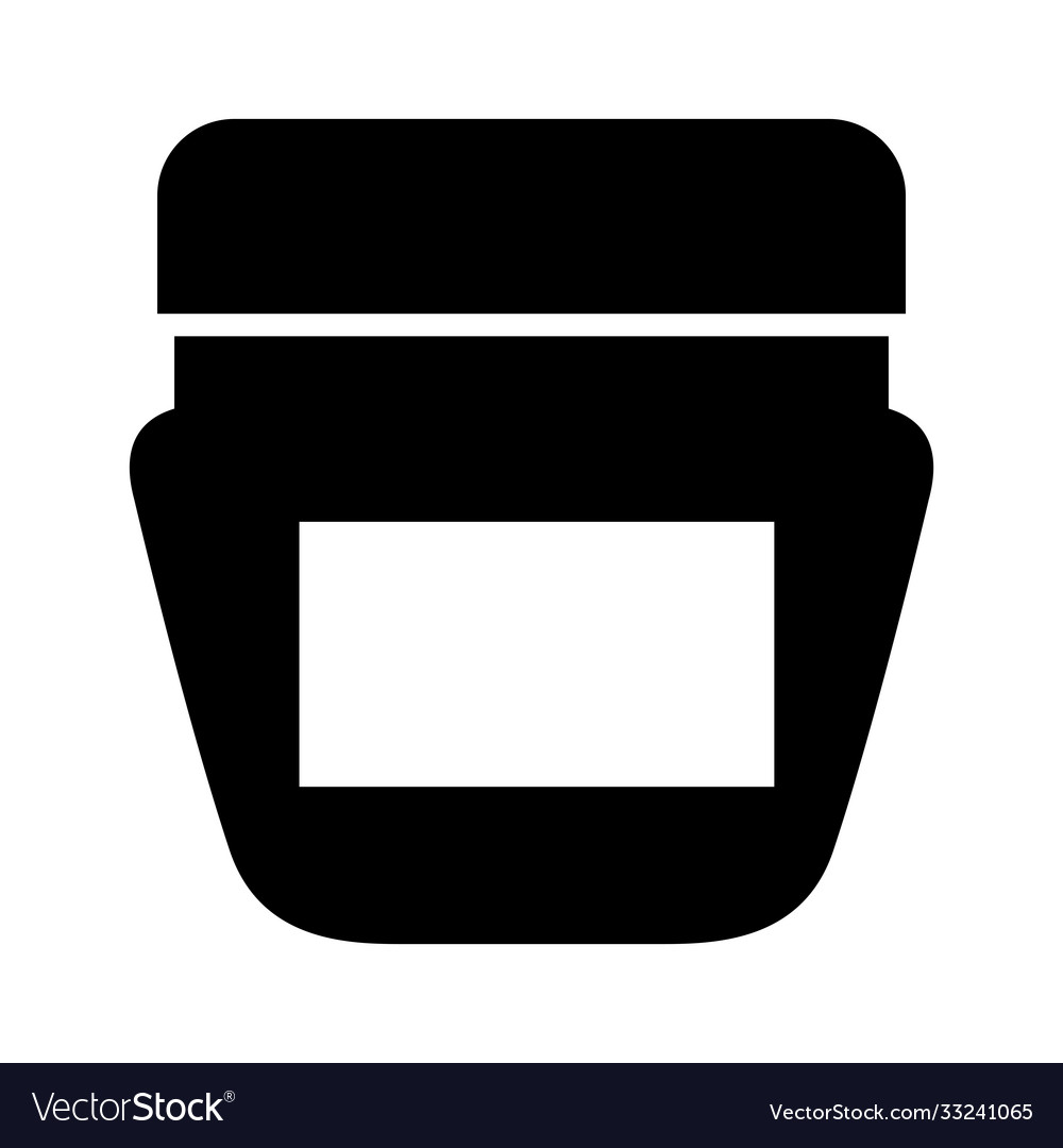 Makeup product pot silhouette style icon Vector Image