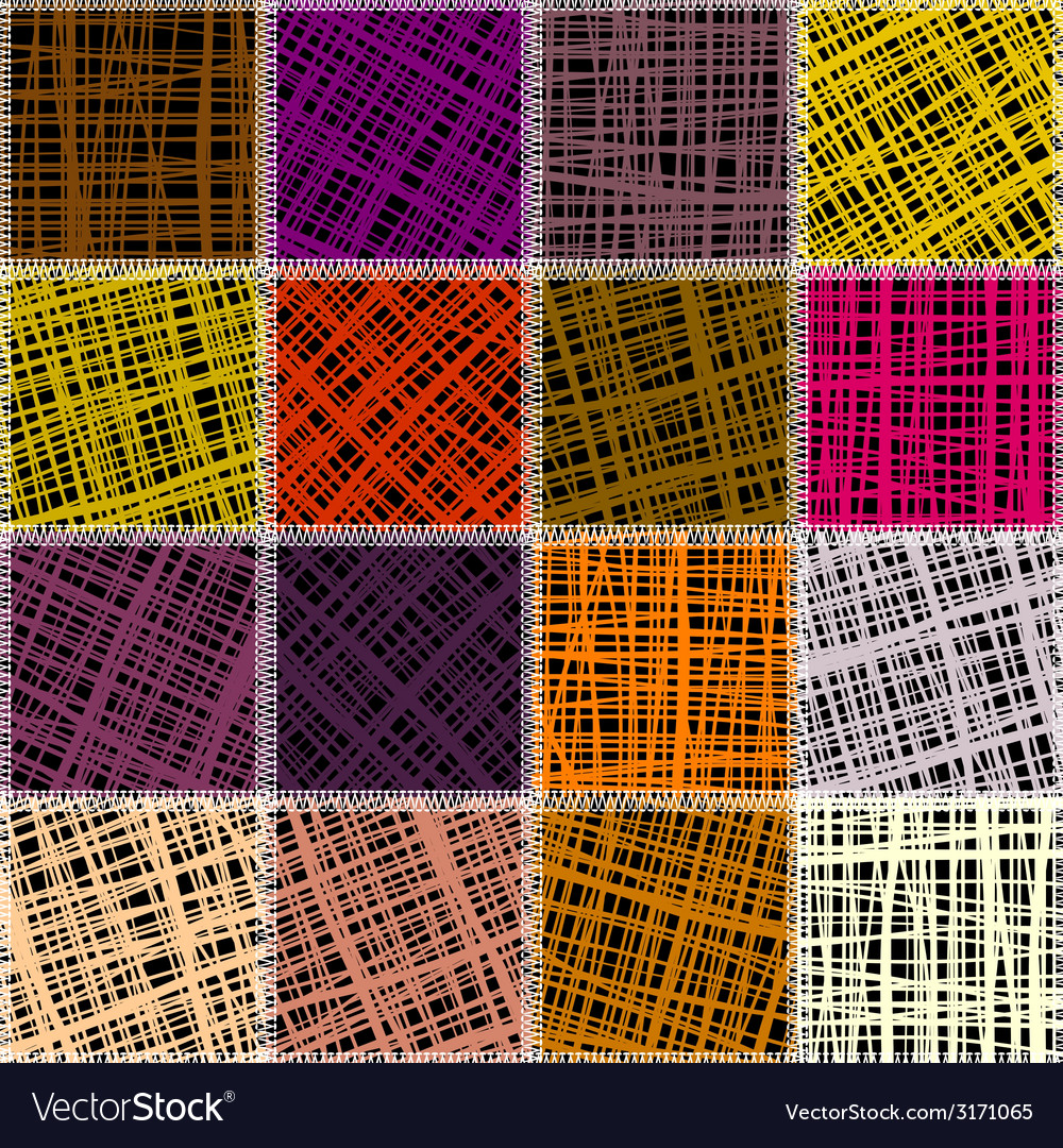 Patchwork of canvas Royalty Free Vector Image - VectorStock