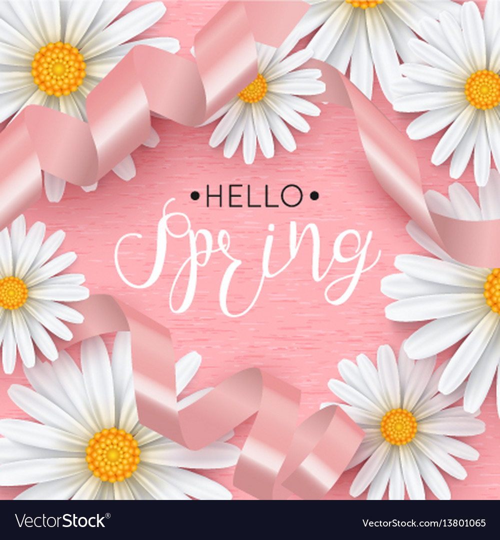 Download Spring background with daisy flower Royalty Free Vector