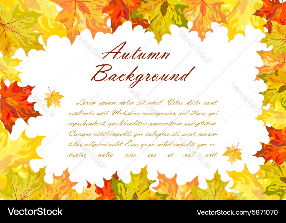 Automn Frame Autumn frame Royalty Free Vector Image - VectorStock