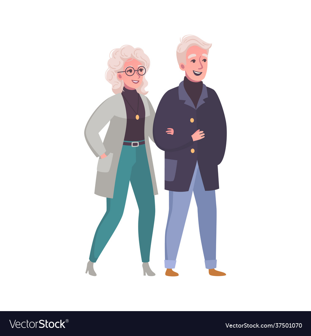 Cartoon senior people Royalty Free Vector Image