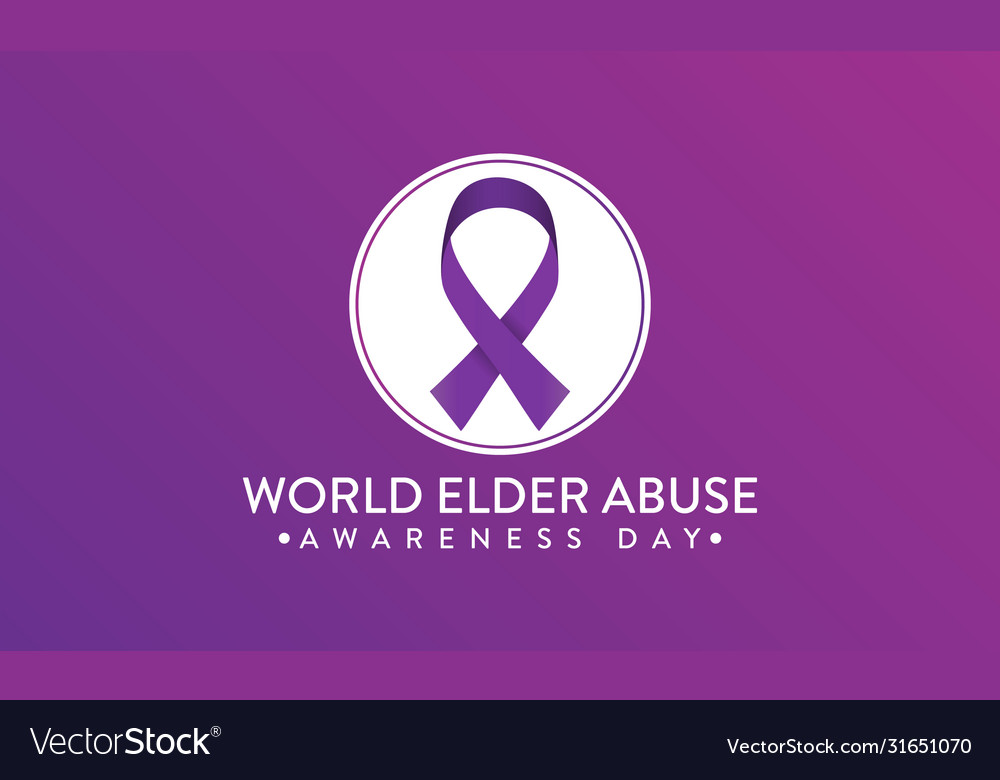 Elder abuse awareness day Royalty Free Vector Image