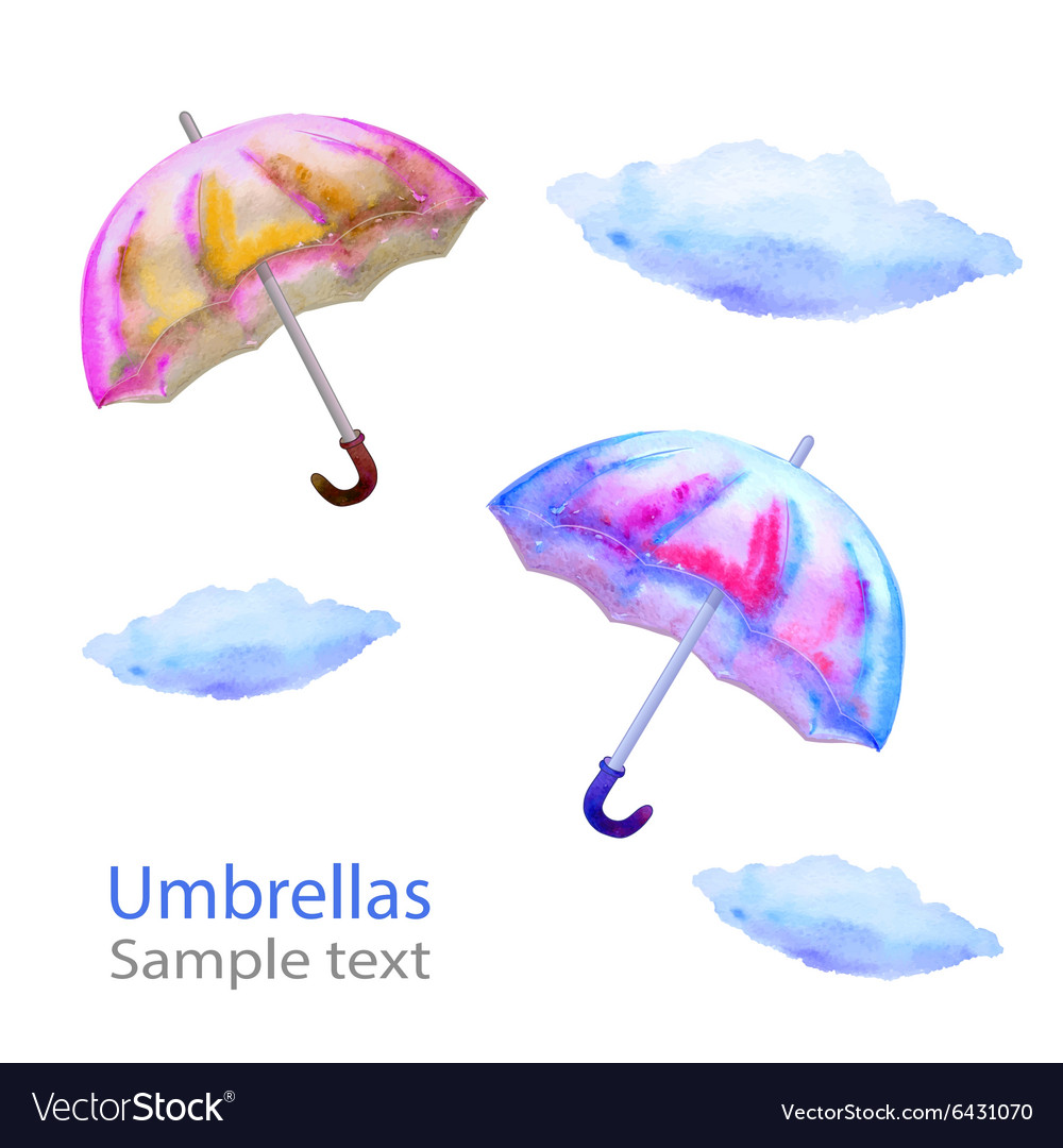 Set of umbrellas Royalty Free Vector Image - VectorStock