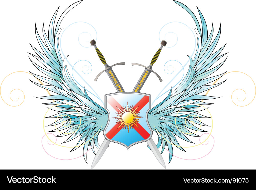 Crossed swords Royalty Free Vector Image - VectorStock