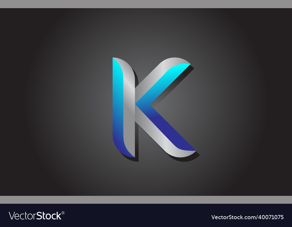 K alphabet letter logo icon creative design Vector Image