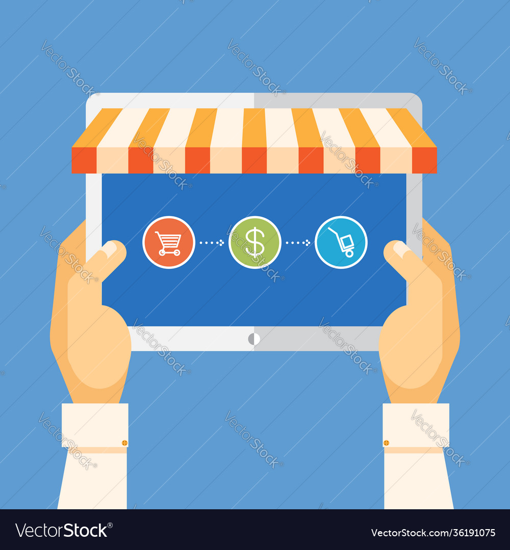 Online shopping Royalty Free Vector Image - VectorStock