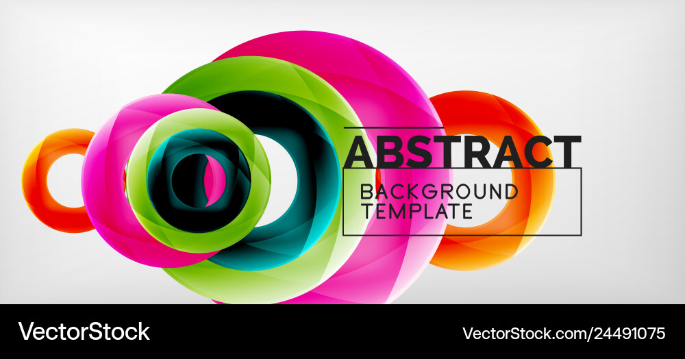 Rings abstract background Royalty Free Vector Image