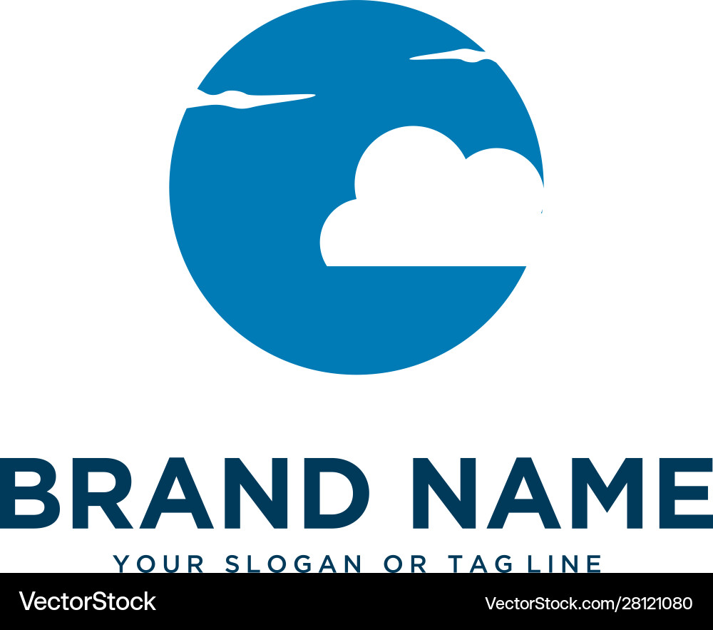Cloud logo design template Royalty Free Vector Image
