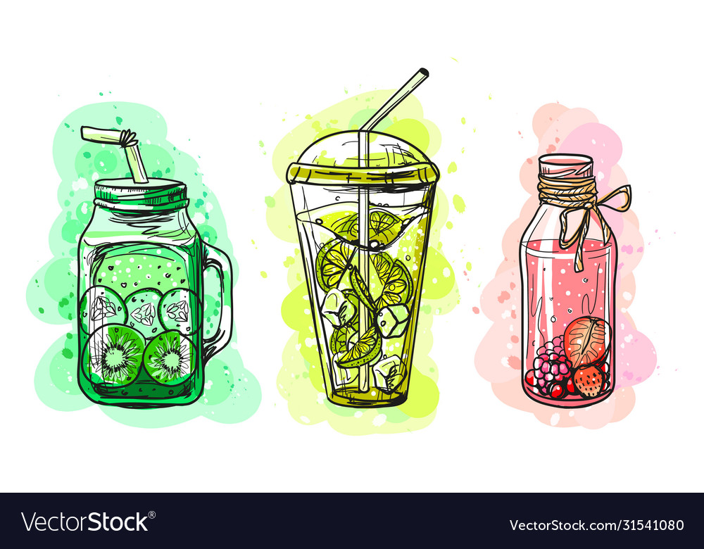 Drinks proper nutrition Royalty Free Vector Image