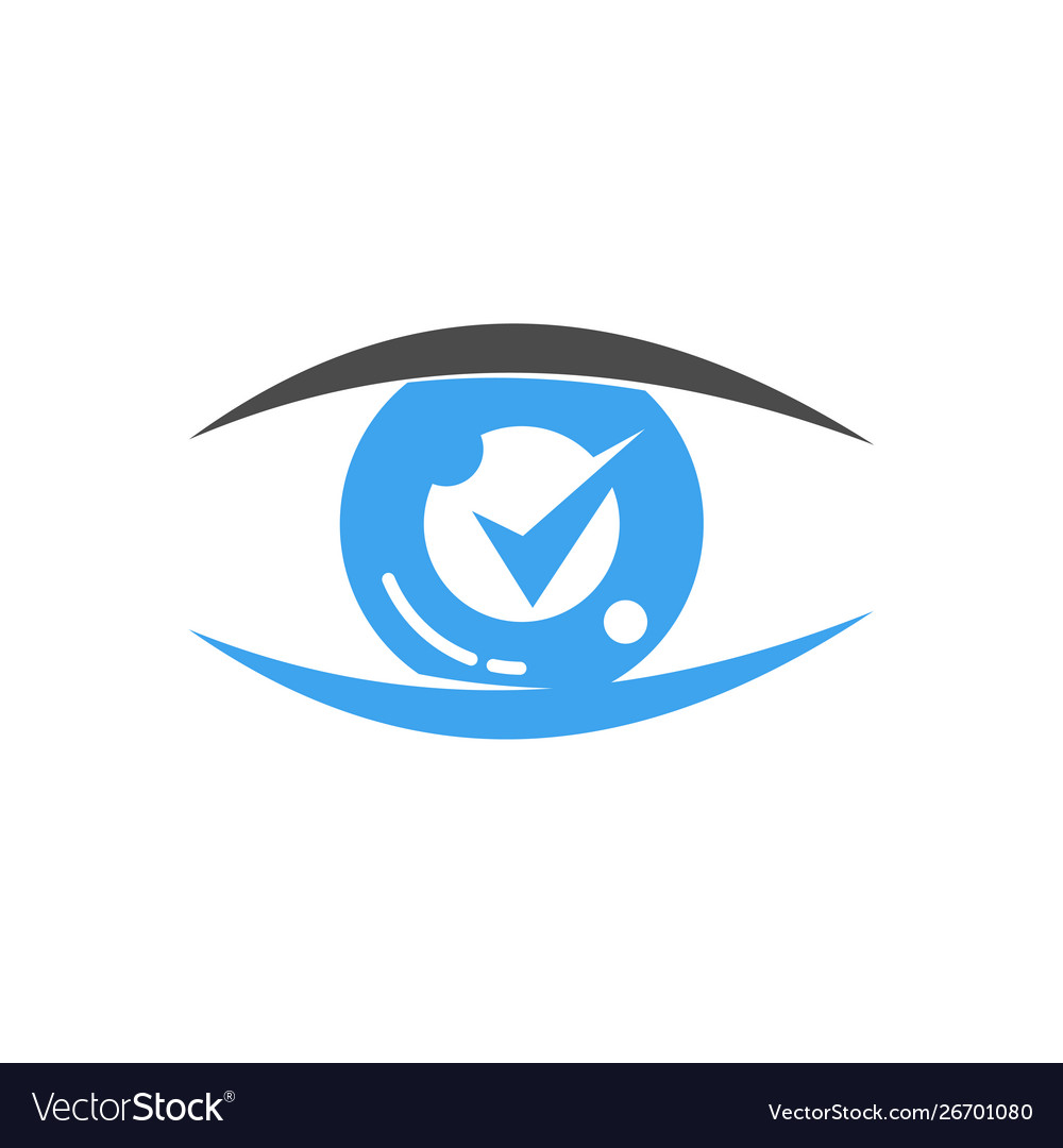 Eye care health logo design template icon Vector Image