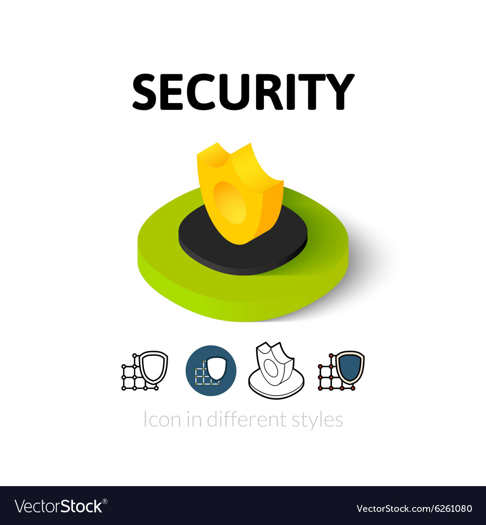 Security icon in different style Royalty Free Vector Image