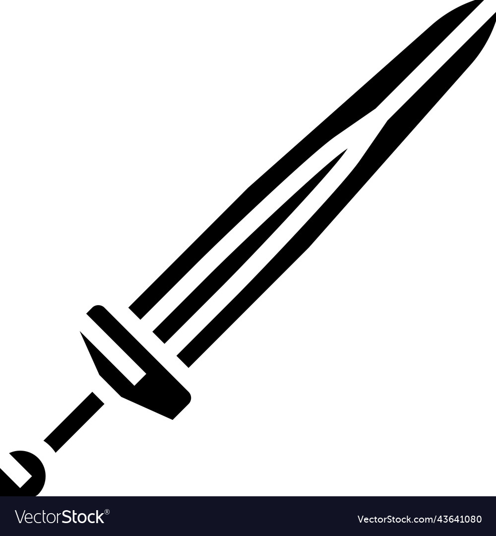 Sword viking glyph icon Royalty Free Vector Image