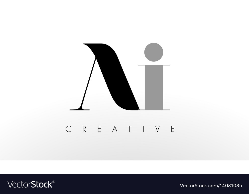 A i letter logo design creative ai letters icon Vector Image