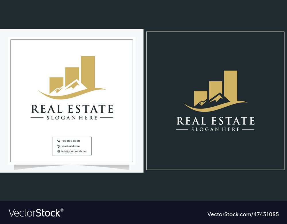 Generic real estate logo design Royalty Free Vector Image