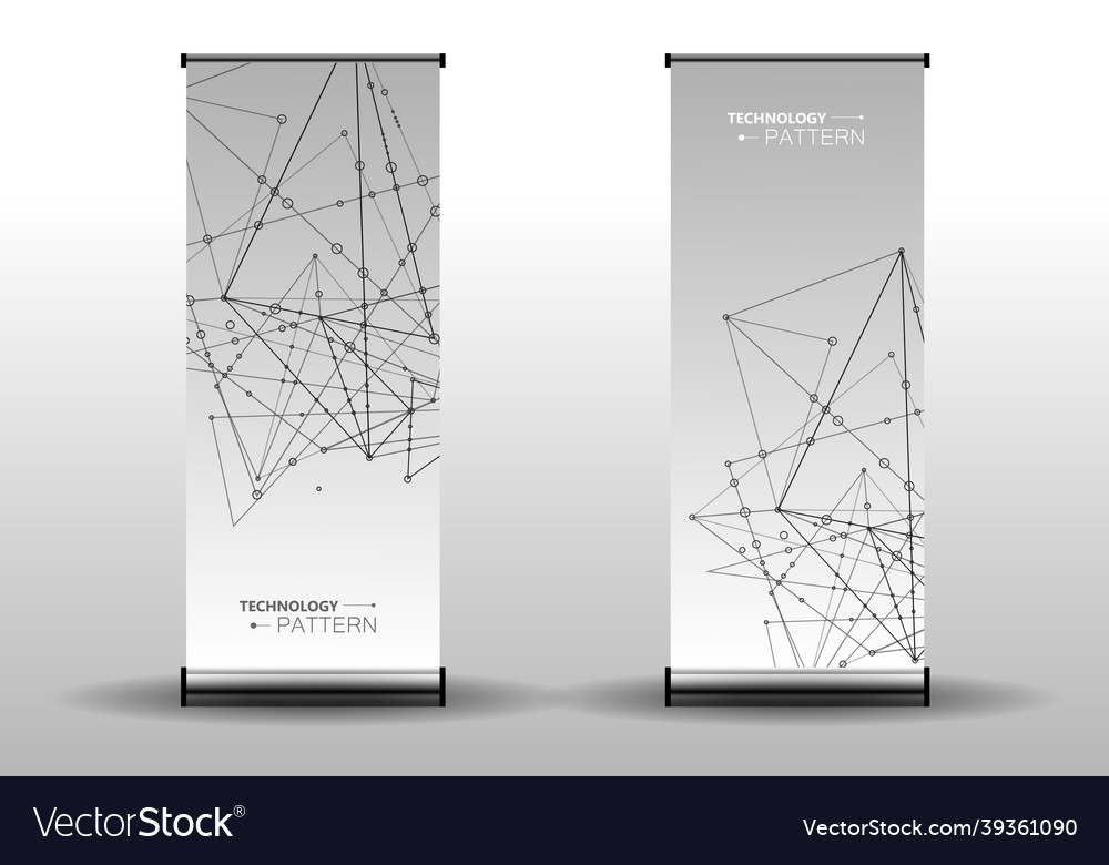 Template banner network technology Royalty Free Vector Image