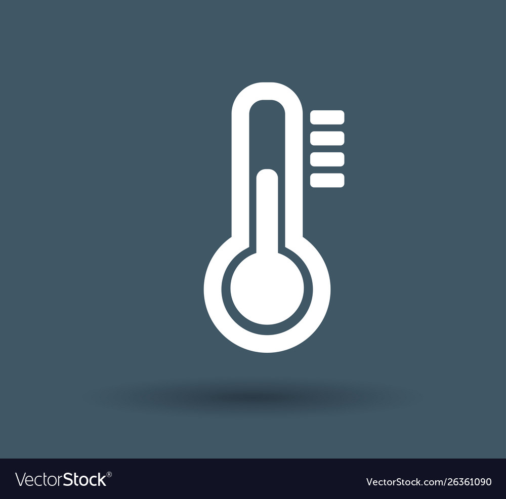 Thermometer icon on white background Royalty Free Vector