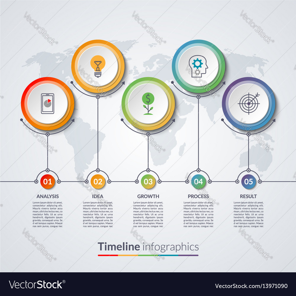 Timeline Infographic Template Royalty Free Vector Image 1061