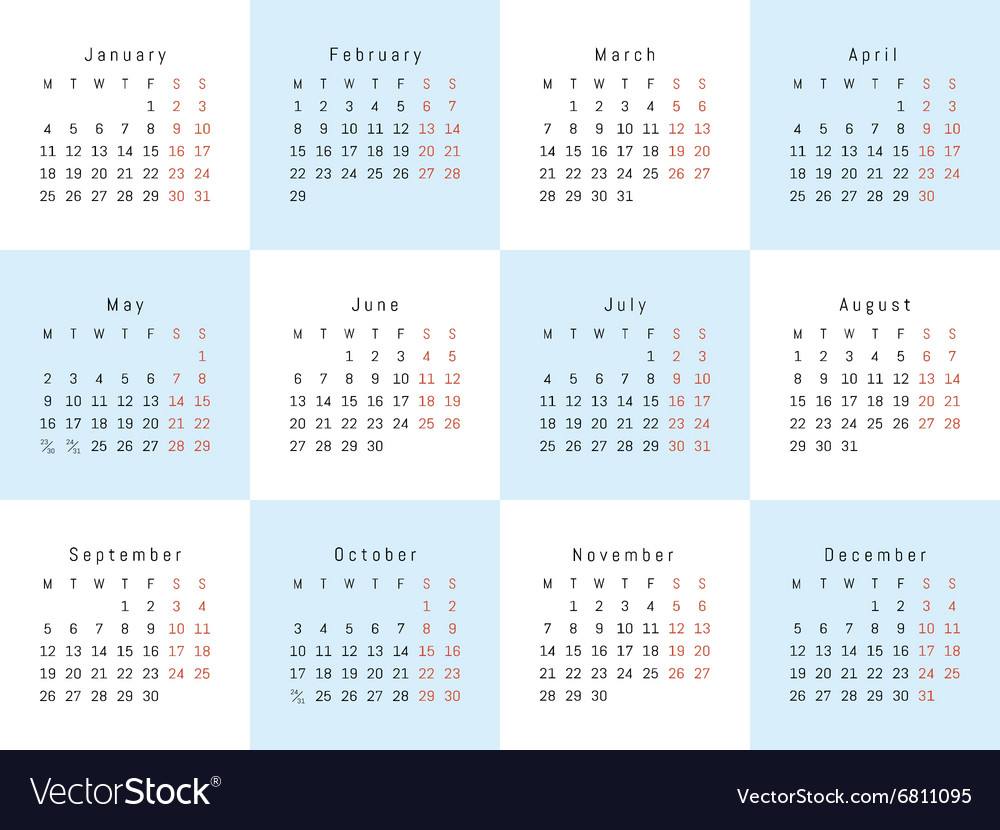 Creative calendar Royalty Free Vector Image - VectorStock