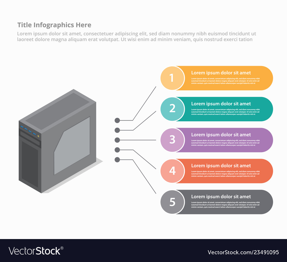 Pc computer personal with isometric style Vector Image