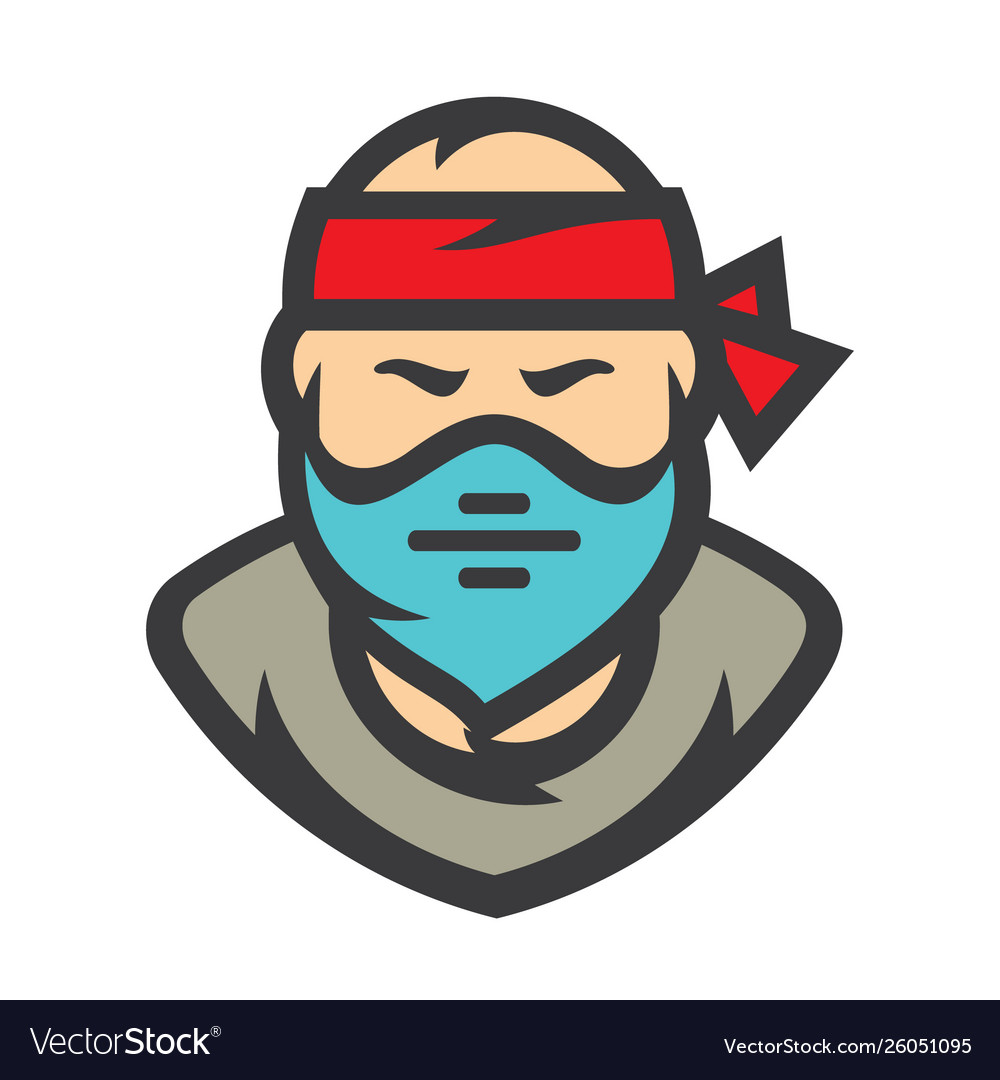 Robber masked criminal cartoon Royalty Free Vector Image