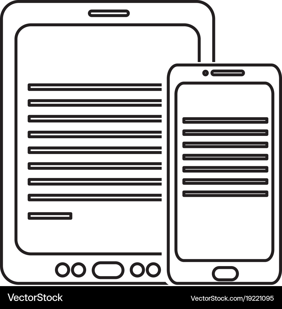 Tablet and smartphone design Royalty Free Vector Image