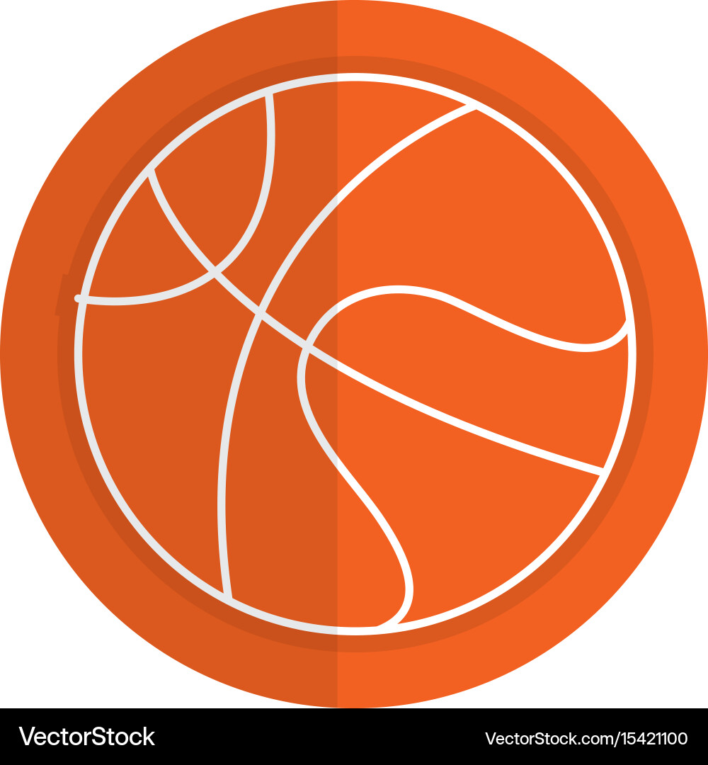 Basketball balloon isolated icon Royalty Free Vector Image