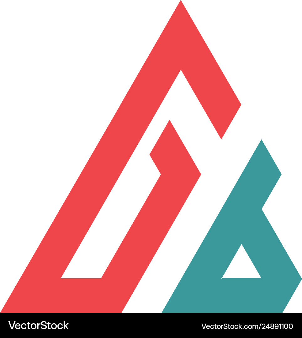 Initial letter triangle logo Royalty Free Vector Image