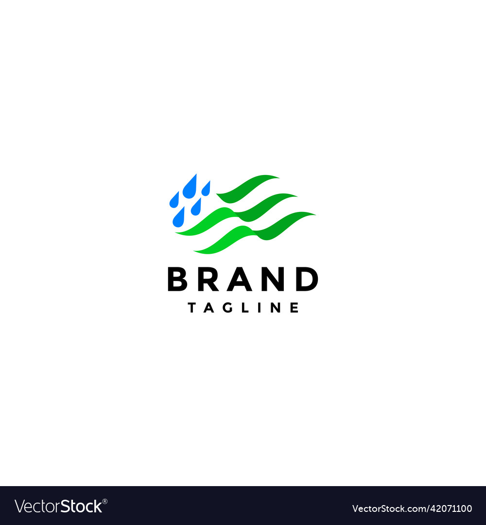 Water and land logo design Royalty Free Vector Image