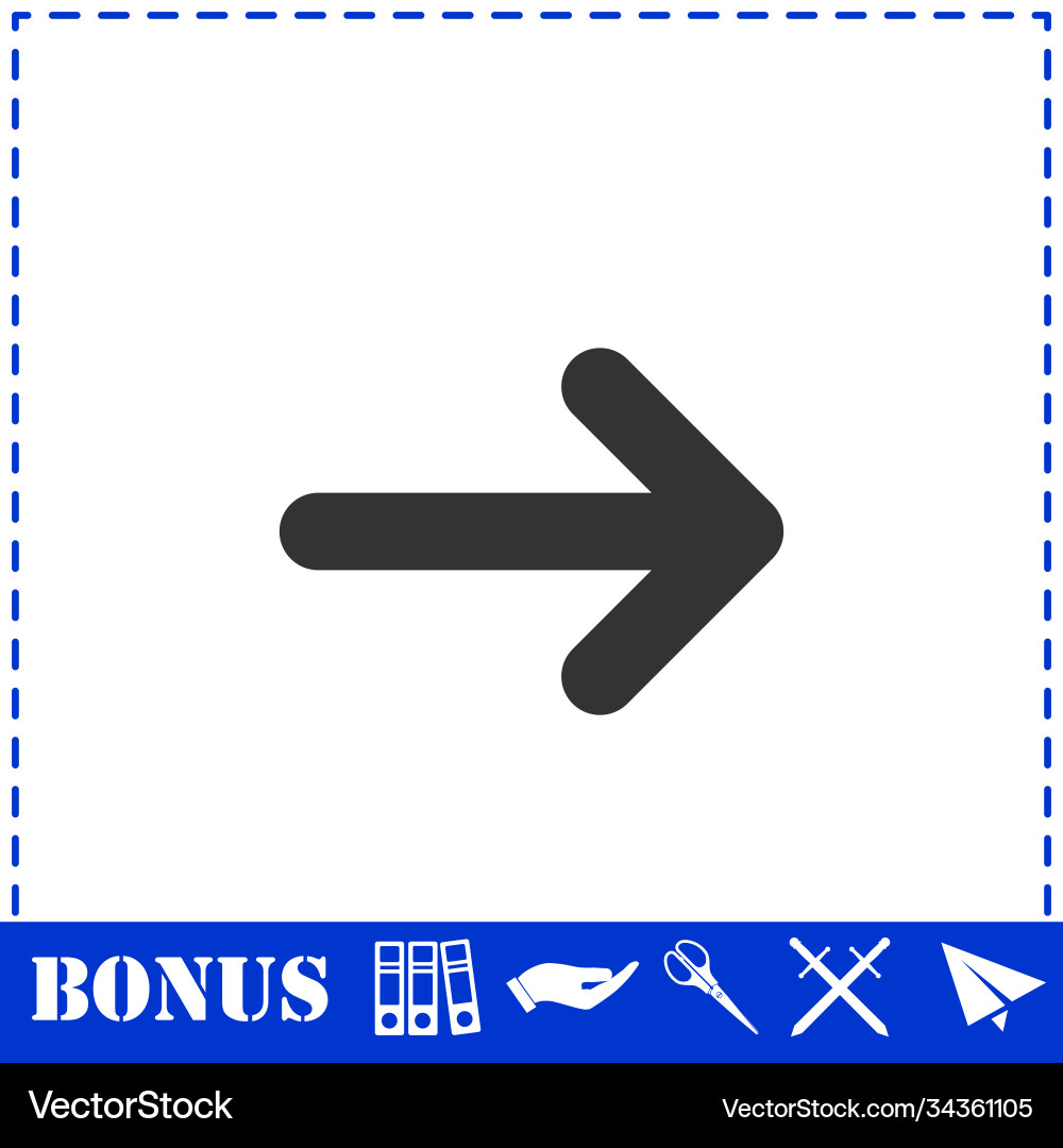 Arrow icon flat Royalty Free Vector Image - VectorStock