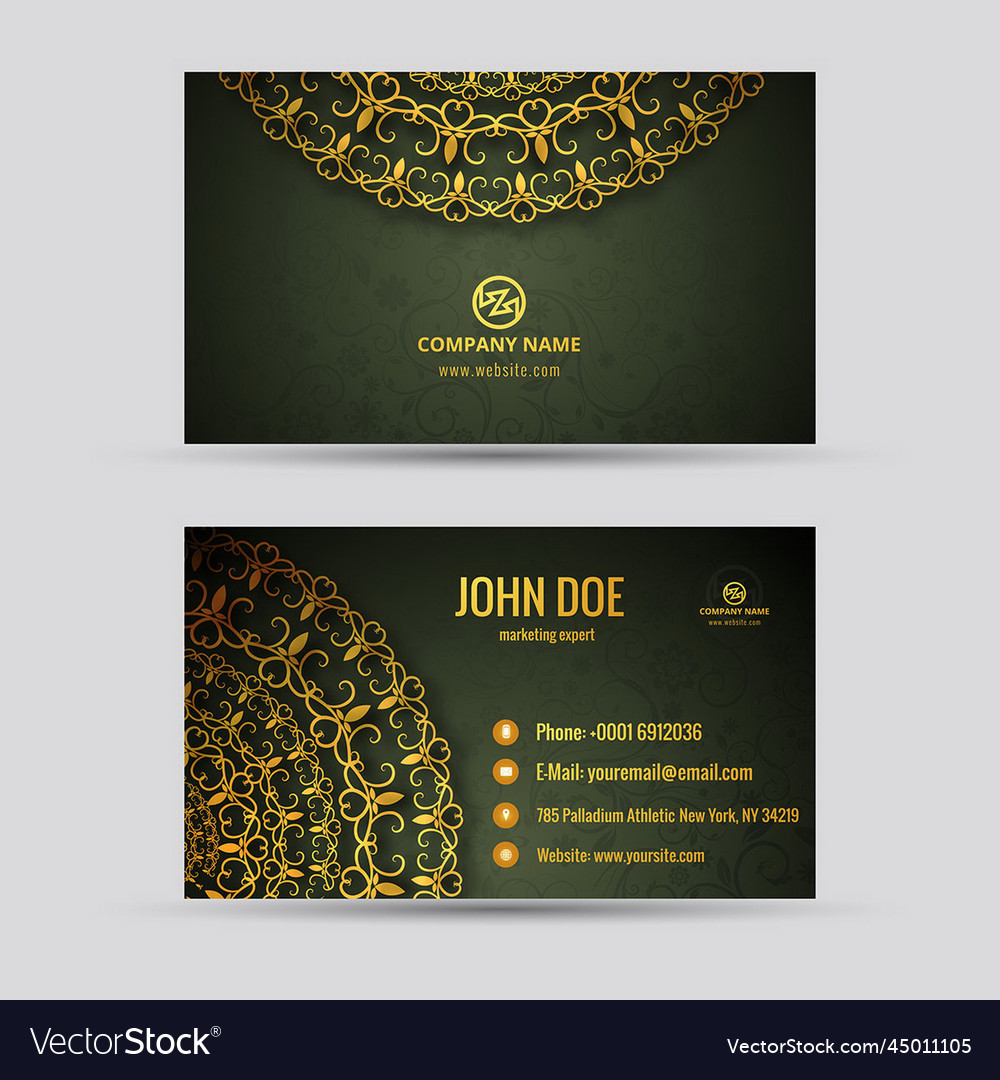 Artistic visiting card design Royalty Free Vector Image