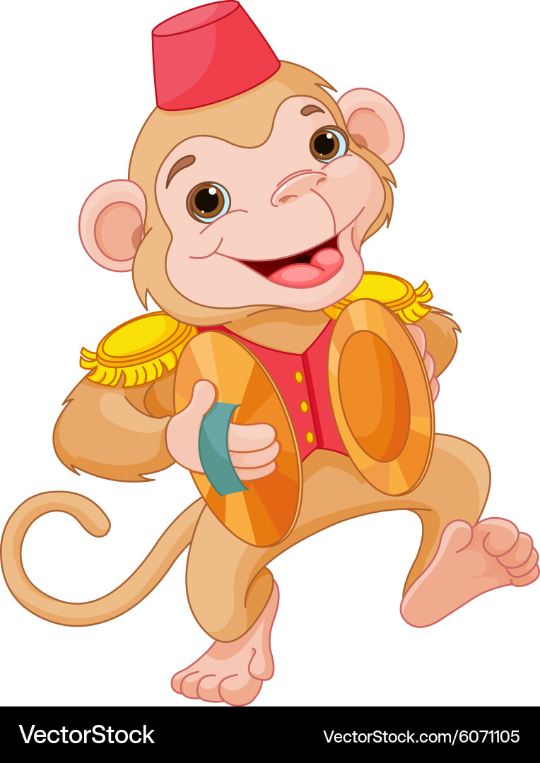 Musical monkey Royalty Free Vector 