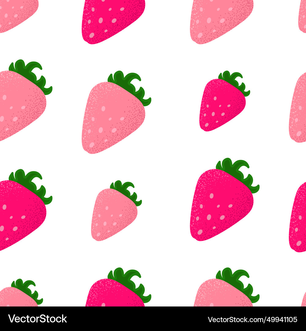 Seamless pattern with strawberries Royalty Free Vector Image