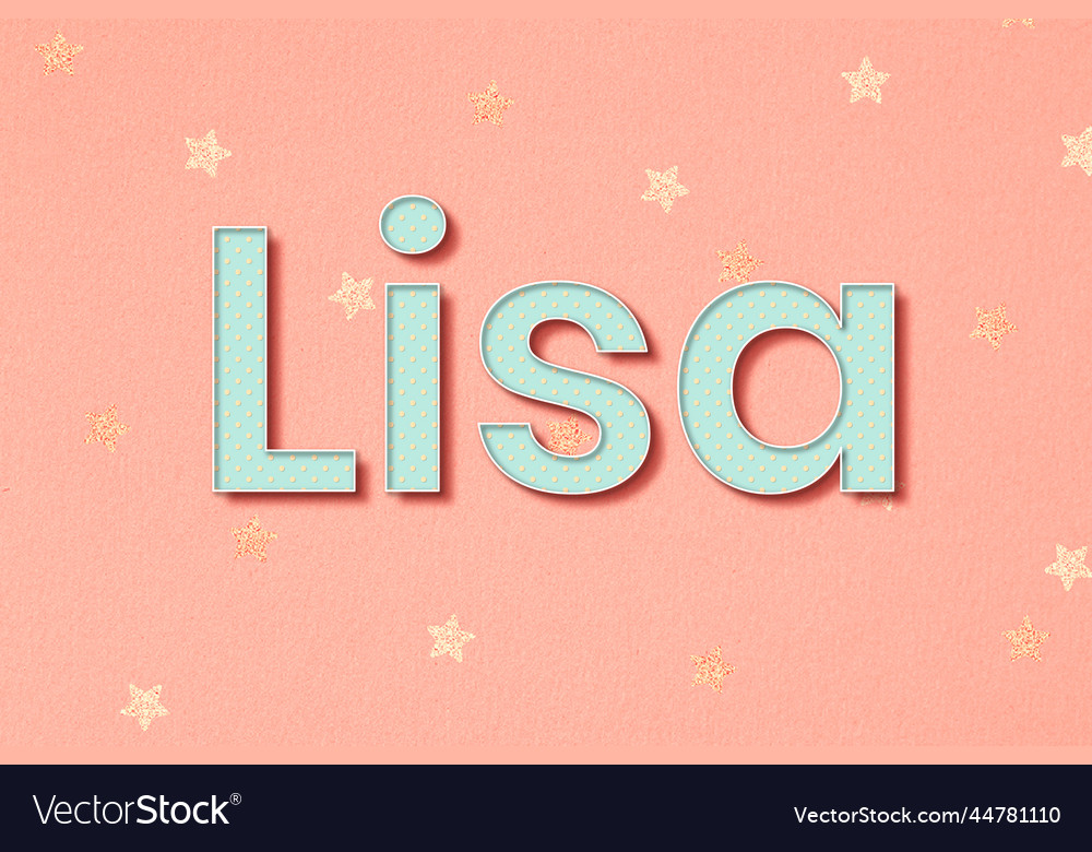 Lisa female name typography Royalty Free Vector Image