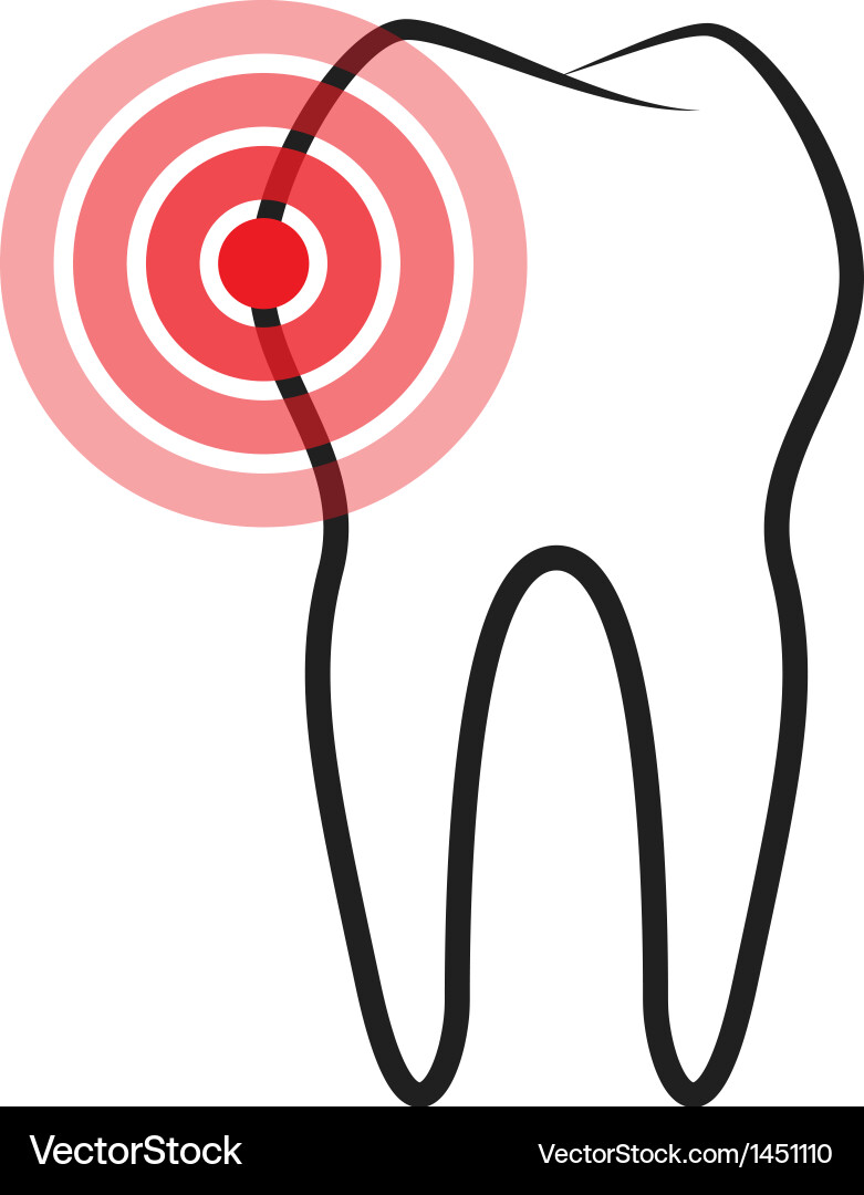 Sick tooth Royalty Free Vector Image - VectorStock