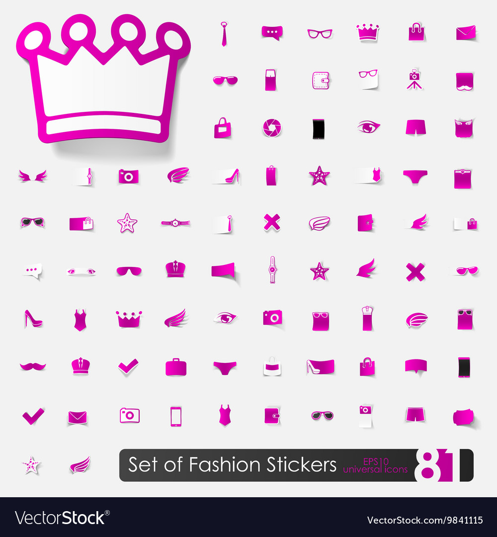 Set of fashion stickers Royalty Free Vector Image