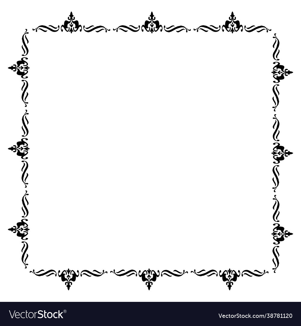 Black decorative frame Royalty Free Vector Image